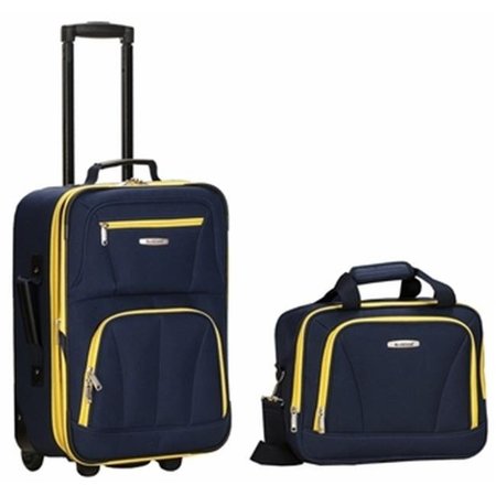 ROCKLAND Rockland F102-NAVY Rio 2 Piece Carry On Luggage Set F102-NAVY